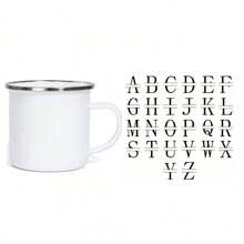 1 Peça Caneca de Esmalte Personalizada com Nome Personalizado, Caneca de Letra Personalizada, Caneca de Café, Caneca para Uso Externo, Adequada como Presente para Damas de Honra, Amiga, Mãe, Amante