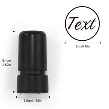 20mm Round Black Customizable Name Stamp - Artistic Font Design Stamp - Teacher Stamp - Suitable For Office And Business Settings Like Cafes - Children Art Activities