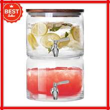 240oz Stacking Glass Beverage Dispenser With Acacia Wood Lid - Clear - View 5