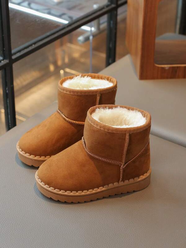 Kinderschnee-Stiefel Herbst/Winter Neu, Kinderschuhe Mädchen Kleinkind warme Stiefel Jungen weiche Sohle kurzer Plüsch Stiefel, Lässig bequem vielseitig leicht