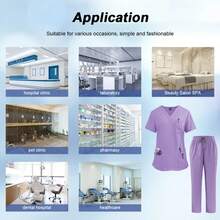 Wholesale Price Medical Suit For Women Surgical Gown Lab Coat With Pockets Dental Scrub Veterinary Uniform Soft Nursing Articles - 42168-灰色 - 查看 7