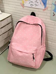 This Fashionable And Versatile Women's Shoulder Bag Features A Polka Dot Pattern Design, Suitable For Daily Use, School, And Commuting. It Provides Ample Storage Space And Has A Minimalist Aesthetic.