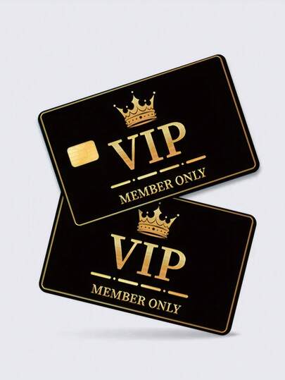 1 件豪华 VIP 图案贴纸，信用卡皮套，PVC 防指纹超薄耐用防刮隐私卡贴花，适用于 DIY 时尚装饰，保护银行卡、交通卡、学生证、学校用品和返校用品