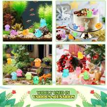 20/40/100PCS Luminous Mini Resin Animals Mixed Styles Miniature Glow In The Dark Animal Mushroom Figurine For Plants Party Garden Micro Landscape Aquarium Dollhouse Decoration DIY Craft