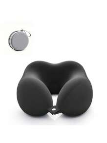 [2025 Hot New Style] U-Shaped Memory Foam Neck Pillow With Storage Box, Portable Travel Nap Pillow, Slow Rebound Neck Pillow, Office Lunch Break Artifact, Airplane Travel Cervical Pillow, Detachable And Machine Washable, With Storage Bag, Cervical Support Travel Essentials Travel Accessories Vacation Summer Holiday Back To School