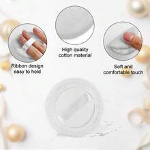 10 piezas de borlas de maquillaje con cinta, 6 cm, adecuadas para polvos sueltos y base (rosa/desnudo/blanco), cosméticos, asequibles, decoración de habitaciones, tocador, viajes, dormitorio, accesorios de maquillaje, borla de polvos, esponja de maquillaje, esponja de maquillaje - Multicolor - Ver 8