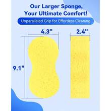 SHDGDGN Car Wash Sponge, Car Cleaning Large Sponges, All Purpose Sponges For Cleaning, Easy Grip Thick Foam Scrubber, Giant Bone Sponge For Kitchen, Bathroom, Household Clean - 1 - View 2