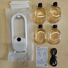 1 pieza Difusor de aceites esenciales aromáticos, Difusor de aromaterapia inteligente, Difusor ultrasónico recargable, Viene con 1 o 4 botellas de aceites esenciales - Blanco - Ver 9