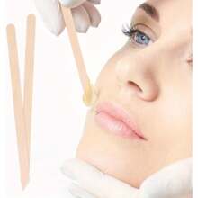 Bastoncini di legno piccoli per cera, bastoncini di cera per sopracciglia per rimozione dei peli, bastoncini a forma di ghiacciolo, bastoncini di legno per artigianato