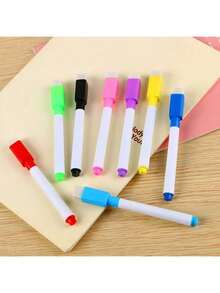 Ein Set mit 8 radierbaren Whiteboard-Stiften, Graffiti-Stiften und magnetischen Tafel-Whiteboard-Markern. Spezielle Lehrmittel für Lehrer, Zeichenstifte, Stifte auf Wasserbasis, geeignet zum Skizzieren im Freien, Skizzieren in Innenräumen und für den Unterricht im Büro. - Mehrfarbige Whiteboard-Marker - Übersicht 5