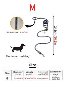 1pc Reflective Nylon Hands-Free Shoulder Pet Leash, Multifunctional For Running And Walking With Dogs, Suitable For Large, Medium And Small Dogs For Outdoor And Indoor Use