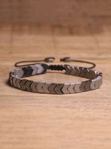 gxtbw 1pc Arrow Design Hematite Bracelet Balance Bracelet Meditation Calming Spiritual Protection Bracelet Gift