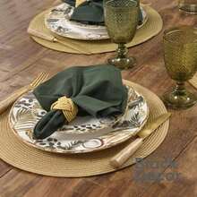 4 Piece Round Placemat Set Decorative Dinner Table Placemat Kitchen Placemat
