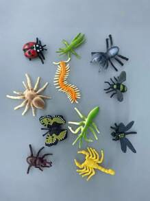 6pcs/12pcs Simulation Caterpillar, Insect Cabbage Worm Model, Small Reptile Toy, Prank And Prank Props, Prank And Scare Entertainment Props, 12 Different Colors, Mixed Colors Randomly Shipped(Mixed Random Shipment),Animal Figure Toys Animal,Fake Insects,Tortoise Toy