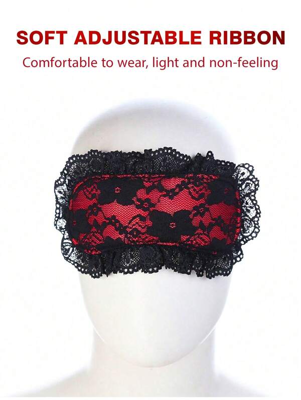 HaoQi 2025 New Black Purple Red Lace Masks, Sex Handcuffs, SM Bondage Restraints Wrist Handcuffs BDSM Bondage Ropes And Female Sex Toys.