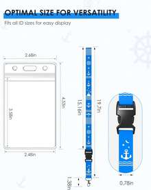 5 Pack Lanyard With Waterproof ID Badge Holders For Cruise Ship Cards, Essentials For Royal Caribbean, Carnival, NCL Cruise 2025 (Mix) - Mix - View 10