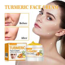 JAYSUING Turmeric Firming & Brightening Face Cream - Anti-Aging Moisturizer For All Skin Types, Helps Reduce Wrinkle Appearance & Lighten Fine Lines, Evens Skin Tone, Soothes Dryness, Improves Elasticity For A More Youthful Look - Korean Skincare Inspired - 黃色 - 查看 2