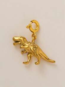 1 件时尚精致不锈钢飞机恐龙钱包蛋蜡烛吊坠，镀 18K 金，不易氧化，适合 DIY 创意项链、手链、耳环、包链、钥匙扣和创意吊坠，适合妻子、母亲和女友日常佩戴