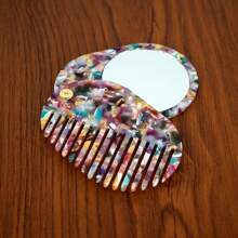 1支便携式醋酸纤维梳带镜子 - 可折叠旅行化妆镜和梳子二合一，优雅的粉彩色设计，防静电塑料梳齿，女士适用，小巧便携，方便外出造型，时尚美发工具，万圣节礼物，圣诞节礼物，梳子，发刷，发梳，边缘梳，梳发，梳子，梳子，梳子，梳子，梳子，梳子，梳子，梳子，梳子套装，梳子，木梳，梳子，梳子，后梳，发刷，边缘梳，梳发，梳子，梳子套装，梳子，梳子，迷你梳，梳子，美发产品，美发工具，美发用品，护发，卷发梳，理发师，理发配件，美发设备，旅行必备，旅行必备，发型，美发，发刷，后梳，造型梳，卷发梳，边缘梳，梳子，梳子头发、发梳套装、梳子、卷发梳、解结梳、女士发梳、头发、旅行、美发产品、美发工具、美发用品、理发师、理发师配件、理发店、美发设备 - 彩色 - 查看 15