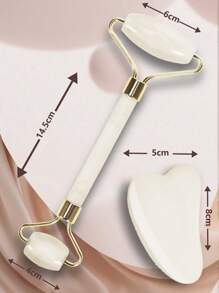 Conjunto de Ferramentas de Massagem de Beleza Facial, Incluindo Rolo, Prancha de Massagem, Prancha de Raspagem das Costas do Corpo, Opções de Rosa e Branco