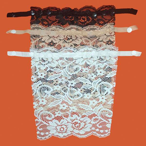 3 Stücke elegante Blumen Anti-Blendung BH-Polster - modisch & bequeme Lingerie-Verstärkung, gestrickte Spitzenpolster für Frauen, Farbe zufällig