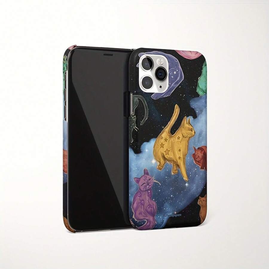 Funda para teléfono (1 unidad) CartoonCute Gemstone, acabado mate premium, compatible con phone 16 Pro/15/14/13/12/11 - Negro - Ver 1