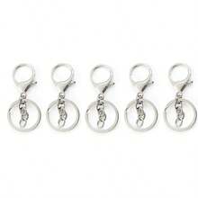 Conjunto de 10 ganchos de pressão com gatilho para chaveiro, fecho lagosta para colar, argola de chave e joias. - Chaveiro - Ver 2