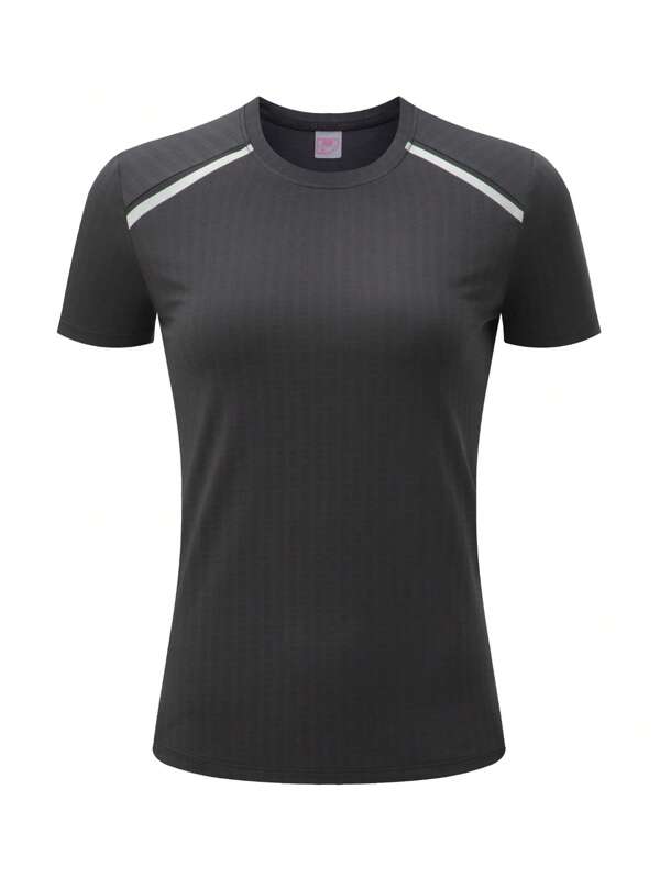 Women's Moisture-Wicking Quick-Dry Sports T-Shirt - Breathable Crew Neck Short Sleeve Top, Training And Casual Wear - Lively All-Season Comfort, Fitness Shirt Breathable, Gym Comfy Wear, Athletic Comfortable T-Shirt, Moisture-Wicking Material
