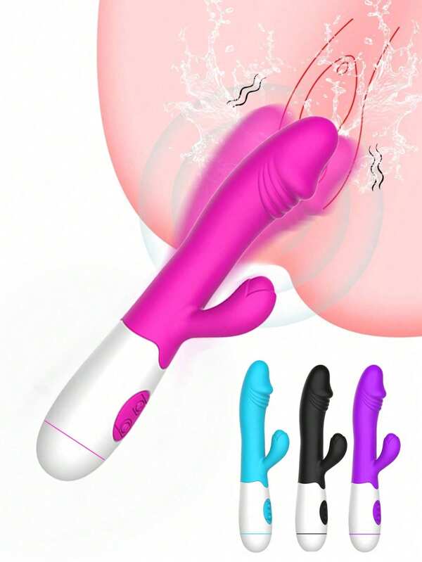 lemezee 1 pieza Vibrador de silicona con 30 velocidades de vibración, masajeador vaginal, juguetes para adultos, artículos para la masturbación, juguetes sexuales para mujeres, juguetes para adultos femeninos (sin pilas)
