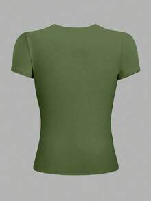 Women T-Shirts - Dark Green - View 3