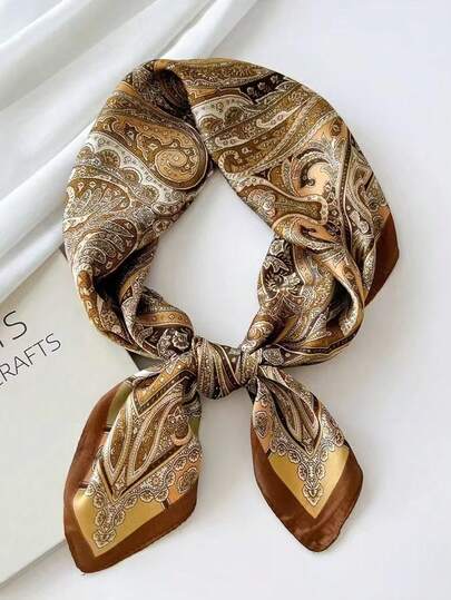 1pc Women New Boho Paisley Printed Bandana, Fashion Scarf/Shawl For Sun Protection, Daily And Vacation Wear, Spring/Summer Fashion Hair Accessories Boho Hair Bands Fall Winter Headbands For Women