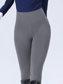 ROYALS MATTINI Women's Full Seat Silicone Grip Equestrian Riding Pants, Spring/Summer Equestrian Clothing, Durable & Anti-Slip Tight Fit Pockets Riding Trousers - Dark Grey - View 6