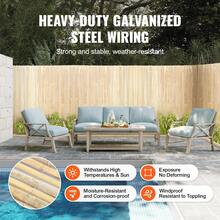 Natural Bamboo Privacy Fence Screen, Privacy Bamboo Slat Fence, 6 Ft H X 16 Ft L Decorative Bamboo Screen Panel, For Garden, Backyard, Balcony, Patio, Pool Side - 6 Ft H X 16 Ft L - View 4