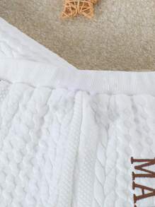 Conjunto de ropa informal de alta calidad de 3 piezas para bebé niño: body bordado con parches de punto, pantalón de puño acanalado y outfit casual cómodo