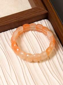 Betykuku 1 pieza Pulsera elástica con cuentas irregulares y coloridas de estilo bohemio, regalo para mujeres y niñas, adecuado para la playa, vacaciones, uso casual y fiestas