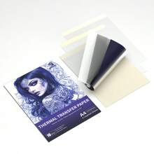DQFART Tattoo Transfer Paper - 100 Sheets Tattoo Stencil Paper, 4-Ply 8.5" X 11" A4 Size Tattoo Thermal Stencil Paper For Tattoo Transfer Kits Tattoo Supplies