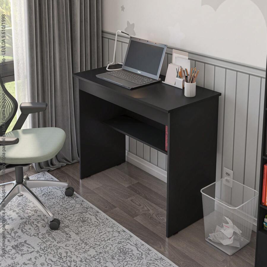 Multipurpose Desk Dressing Table With Drawer - Ideal For Computer, Home Office And Dressing Table - màu đen - Xem 1