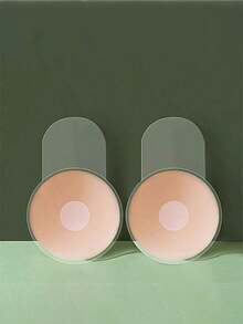 Reusable Seamless Silicone Nipple Covers, Invisible Breast Lift Tape, Anti-Slip Pasties, Solid Color Bra Accessories, 100% Silicone, Hand Washable,Easy To Clean Bra Accessories,Fits All Bust Sizes