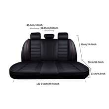 5-Piece Full Set Luxury Universal Faux Leather Seat Covers - Includes Easy Inside Zipper Installation, Guaranteed Airbag Deployment Access, Soft Feel & 4-Season Durability - 黑紅色 - 查看 10
