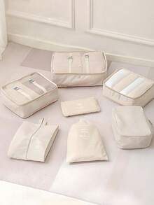 9-1 件大容量旅行收纳袋，防水便携式收纳袋，适用于衣服、裤子、鞋子、袜子、行李箱收纳，波西米亚风 - 彩色 - 查看 5