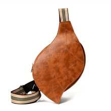 1Pc Leaf-Shaped Ribbon Shoulder Bag For Women – Simple & Versatile Messenger Bag For Holiday Travel, Personality Crossbody Purse - Green - View 8