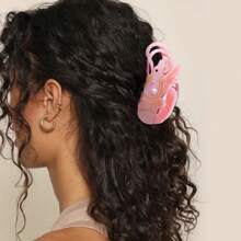 1 Stück personalisierter Garnelen Kunstperlen Haarklammer in Rot, Braun, Pink für Sommerferien Mode Haaraccessoires Blumenklammer Elegante Haarspange
