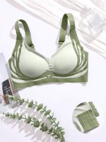 Sujetador ligero de soporte para el pecho, sujetador con soporte suave y sin costuras, sujetador ligero para mujeres, sujetador push-up, sujetador moldeador de pechos, ropa interior sexy para mujeres, sujetador ideal para pechos grandes con soporte y ajuste lateral anti caída