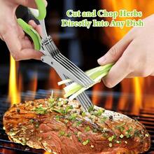 2025 Upgraded Herb Scissors Effortless Herb Shears Cutter Tool With Sharp Stainless Steel Blades For Fresh Herbs MustHave Kitchen And Cooking Gadget Green - Green - View 6