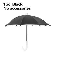 1pc Mini Umbrella, Motorcycle Outdoor Riding Phone Small Rain Umbrella, Cute & Compact, Piggy Bracket, Wind Resistant & Rainproof, Dual Use Sunny/Rainy, 8 Ribs, Silver Coating, Handle, Rain & Sun Protection, Suitable For Outdoor Live Streaming, Motorcycle Riders, 170T Polyester Umbrella Cloth, Multiple Colors Available