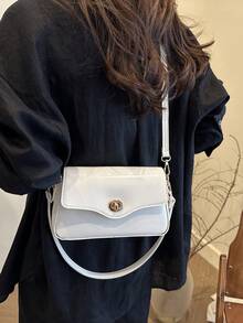 5 款 - 彩色简约迷你斜挎包，配金属扣 - 时尚女士小钱包，适合日常出行和休闲出游