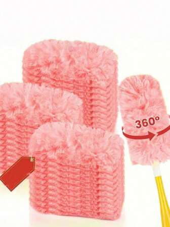 1/11 buc. Suport de praf, potrivit pentru curățenia casei, material din microfibră care adsorbe eficient praful, designul cu mâner lung este convenabil pentru curățarea locurilor înalte, materialul moale nu deteriorează suprafața, curățarea fără griji, înlocuitor de unică folosință pentru suport electrostatic de 360 de grade