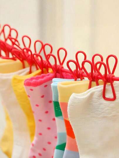 Tendedero portátil retráctil con cuerda elástica resistente al viento, tendedero retráctil con 12 pinzas, ideal para el hogar, exterior, viajes y camping