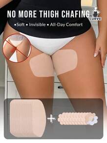 2/5 pares de almohadillas antifricción desechables de tela no tejida para muslos de talla grande, protectores antiroces de muslos, suaves y transpirables, a prueba de sudor e invisibles para mujeres y hombres, guardias de muslos ultra delgados para verano, exteriores, viajes, correr, senderismo, gimnasio y uso diario, pegatinas ligeras y cómodas contra la fricción de los muslos, amigables con la piel y fáciles de aplicar, ideales para faldas, pantalones cortos y vestidos