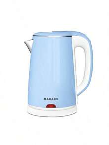 [SE BELLA] Hervidor eléctrico/tetera electrica,jarra electrica hervir agua, 2.3L de gran capacidad, apagado automático inteligente cuando el agua hierve, hervidor de acero inoxidable incorporado, protección exterior engrosada, el tacto no se escaldará, doble aislamiento, adecuado para sala de estar, cocina, uso de oficina - Azul - Ver 1